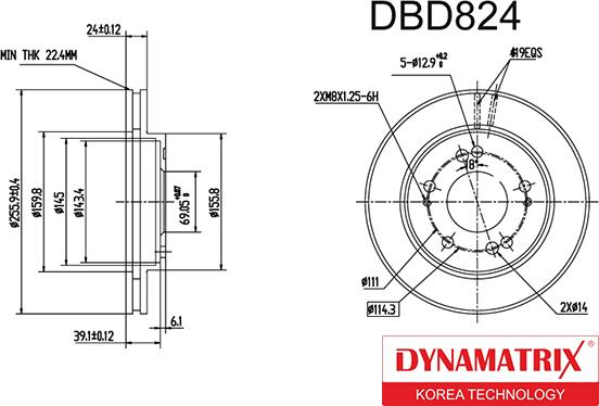 Dynamatrix DBD824 - Гальмівний диск avtolavka.club