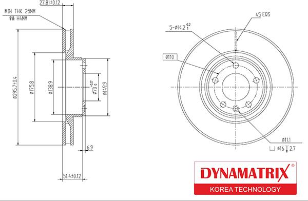 Dynamatrix DBD330 - Гальмівний диск avtolavka.club