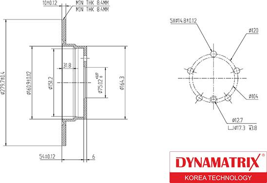 Dynamatrix DBD249 - Гальмівний диск avtolavka.club