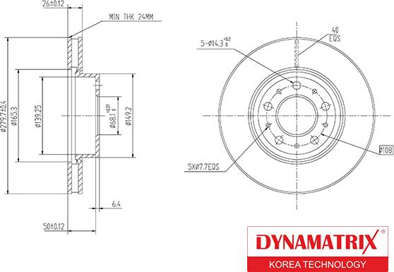 Dynamatrix DBD255 - Гальмівний диск avtolavka.club