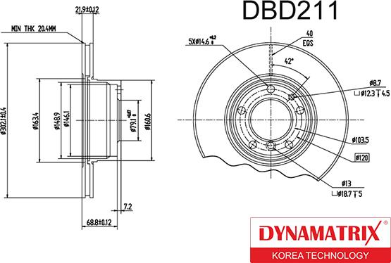 Dynamatrix DBD211 - Гальмівний диск avtolavka.club