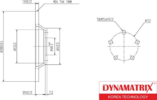 Dynamatrix DBD759 - Гальмівний диск avtolavka.club