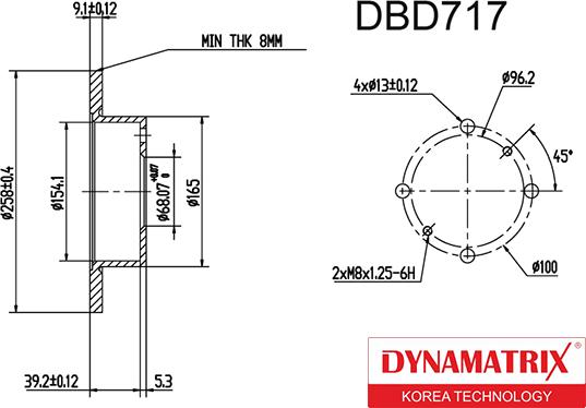 Dynamatrix DBD717 - Гальмівний диск avtolavka.club