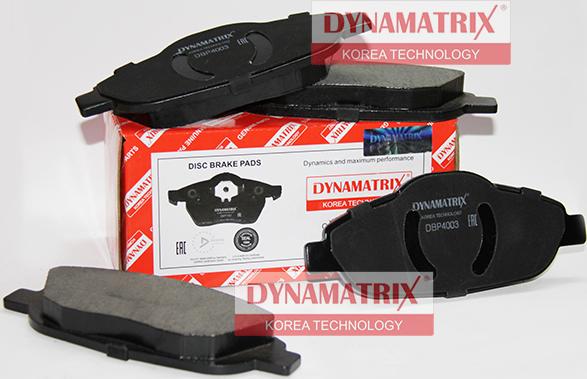 Dynamatrix DBP4003 - Гальмівні колодки, дискові гальма avtolavka.club