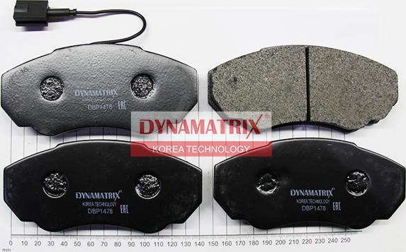 Dynamatrix DBP1478 - Гальмівні колодки, дискові гальма avtolavka.club