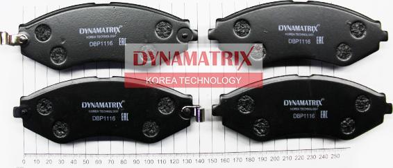 Dynamatrix DBP1116 - Гальмівні колодки, дискові гальма avtolavka.club