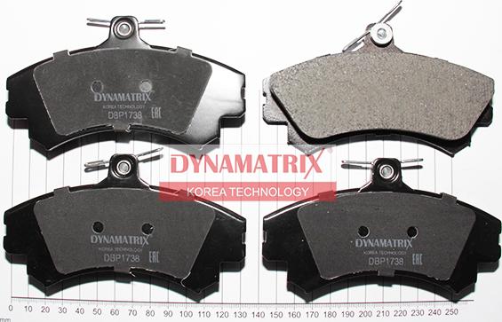 Dynamatrix DBP1738 - Гальмівні колодки, дискові гальма avtolavka.club