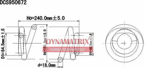 Dynamatrix DCS950672 - Пружина ходової частини avtolavka.club