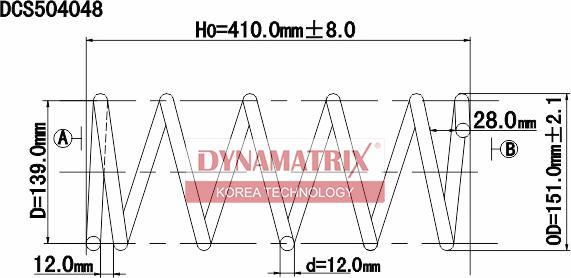 Dynamatrix DCS504048 - Пружина ходової частини avtolavka.club