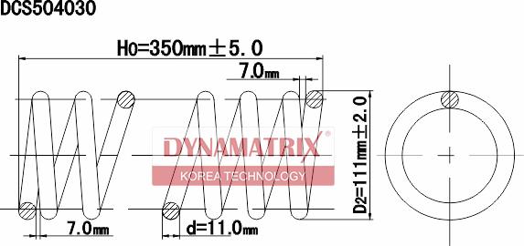 Dynamatrix DCS504030 - Пружина ходової частини avtolavka.club