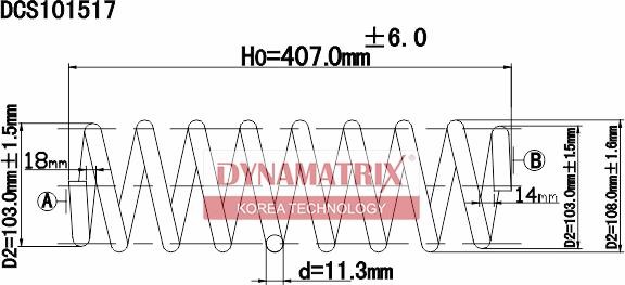 Dynamatrix DCS101517 - Пружина ходової частини avtolavka.club