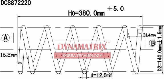 Dynamatrix DCS872220 - Пружина ходової частини avtolavka.club