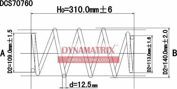 Dynamatrix DCS70760 - Пружина ходової частини avtolavka.club