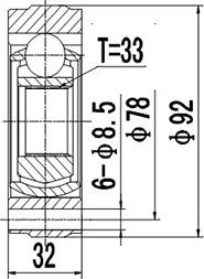 Dynamatrix DCV653001 - Шарнірний комплект, ШРУС, приводний вал avtolavka.club