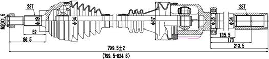 Dynamatrix DDS250440 - Приводний вал avtolavka.club