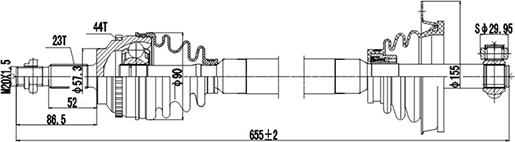 Dynamatrix DDS250160 - Приводний вал avtolavka.club