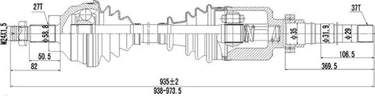 Dynamatrix DDS210155 - Приводний вал avtolavka.club