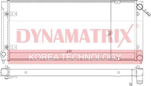 Dynamatrix DR640041 - Радіатор, охолодження двигуна avtolavka.club