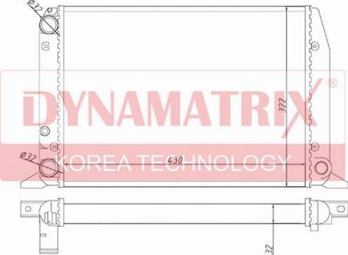 Dynamatrix DR604611 - Радіатор, охолодження двигуна avtolavka.club