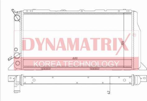 Dynamatrix DR60487 - Радіатор, охолодження двигуна avtolavka.club