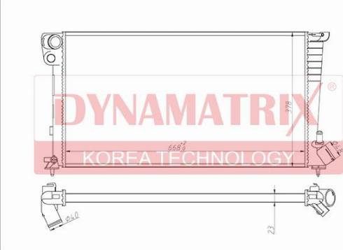 Dynamatrix DR61315 - Радіатор, охолодження двигуна avtolavka.club