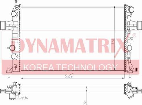 Dynamatrix DR630041 - Радіатор, охолодження двигуна avtolavka.club