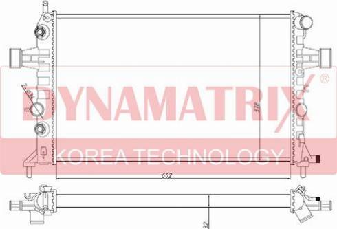 Dynamatrix DR63003A - Радіатор, охолодження двигуна avtolavka.club