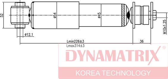 Dynamatrix DSA341846 - Амортизатор avtolavka.club