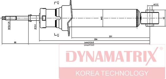 Dynamatrix DSA341325 - Амортизатор avtolavka.club