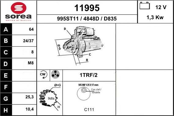 EAI 11995 - Стартер avtolavka.club