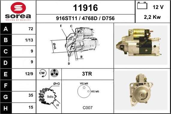 EAI 11916 - Стартер avtolavka.club