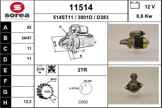 EAI 11514 - Стартер avtolavka.club