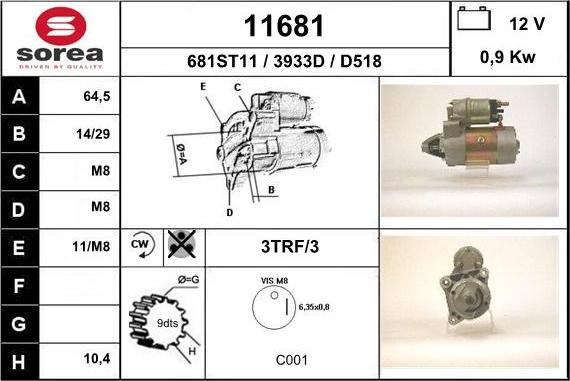 EAI 11681 - Стартер avtolavka.club