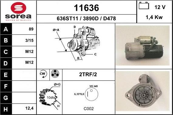 EAI 11636 - Стартер avtolavka.club