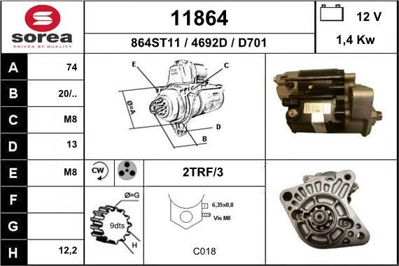 EAI 11864 - Стартер avtolavka.club