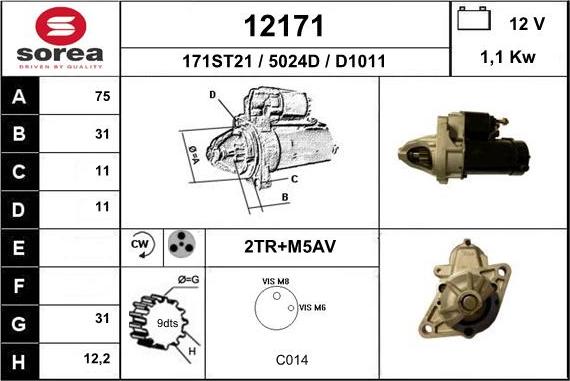 EAI 12171 - Стартер avtolavka.club