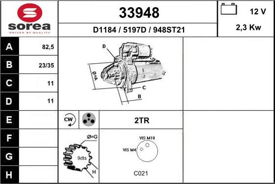 EAI 33948 - Стартер avtolavka.club