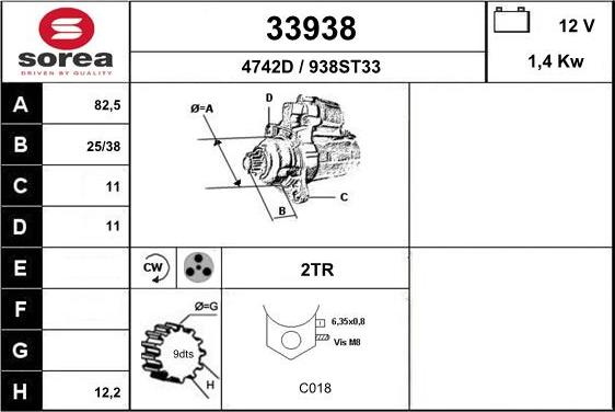 EAI 33938 - Стартер avtolavka.club