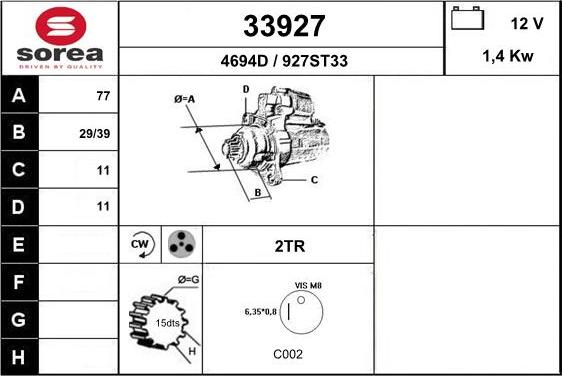 EAI 33927 - Стартер avtolavka.club