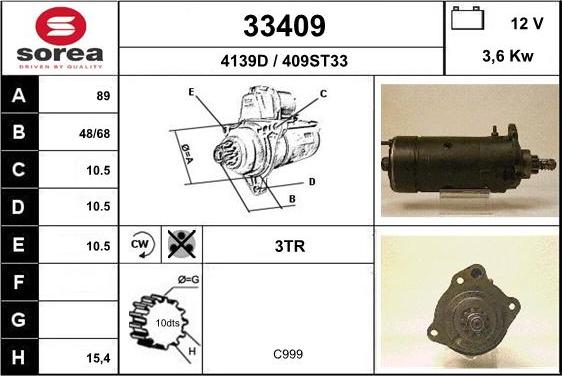 EAI 33409 - Стартер avtolavka.club