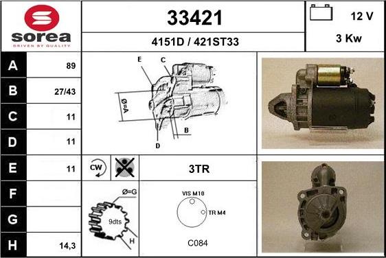 EAI 33421 - Стартер avtolavka.club