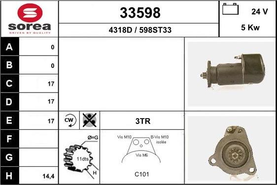 EAI 33598 - Стартер avtolavka.club