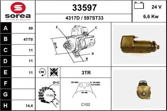 EAI 33597 - Стартер avtolavka.club