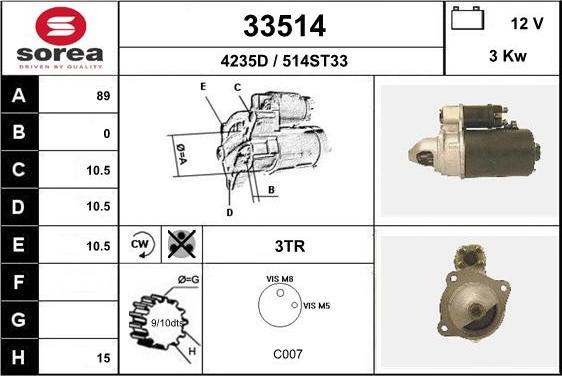 EAI 33514 - Стартер avtolavka.club