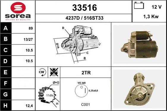 EAI 33516 - Стартер avtolavka.club