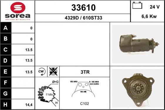 EAI 33610 - Стартер avtolavka.club