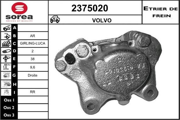 EAI 2375020 - Гальмівний супорт avtolavka.club