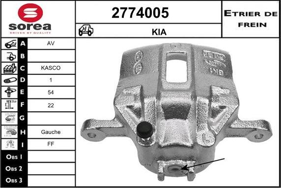 EAI 2774005 - Гальмівний супорт avtolavka.club