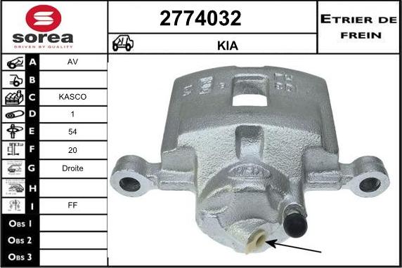 EAI 2774032 - Гальмівний супорт avtolavka.club