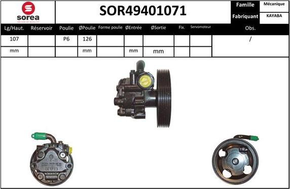 EAI SOR49401071 - Гідравлічний насос, рульове управління, ГУР avtolavka.club